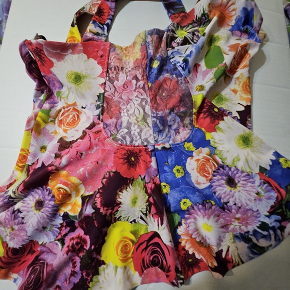 Guess Purple and Orange Bustier Tank Top - Picture 4 of 8